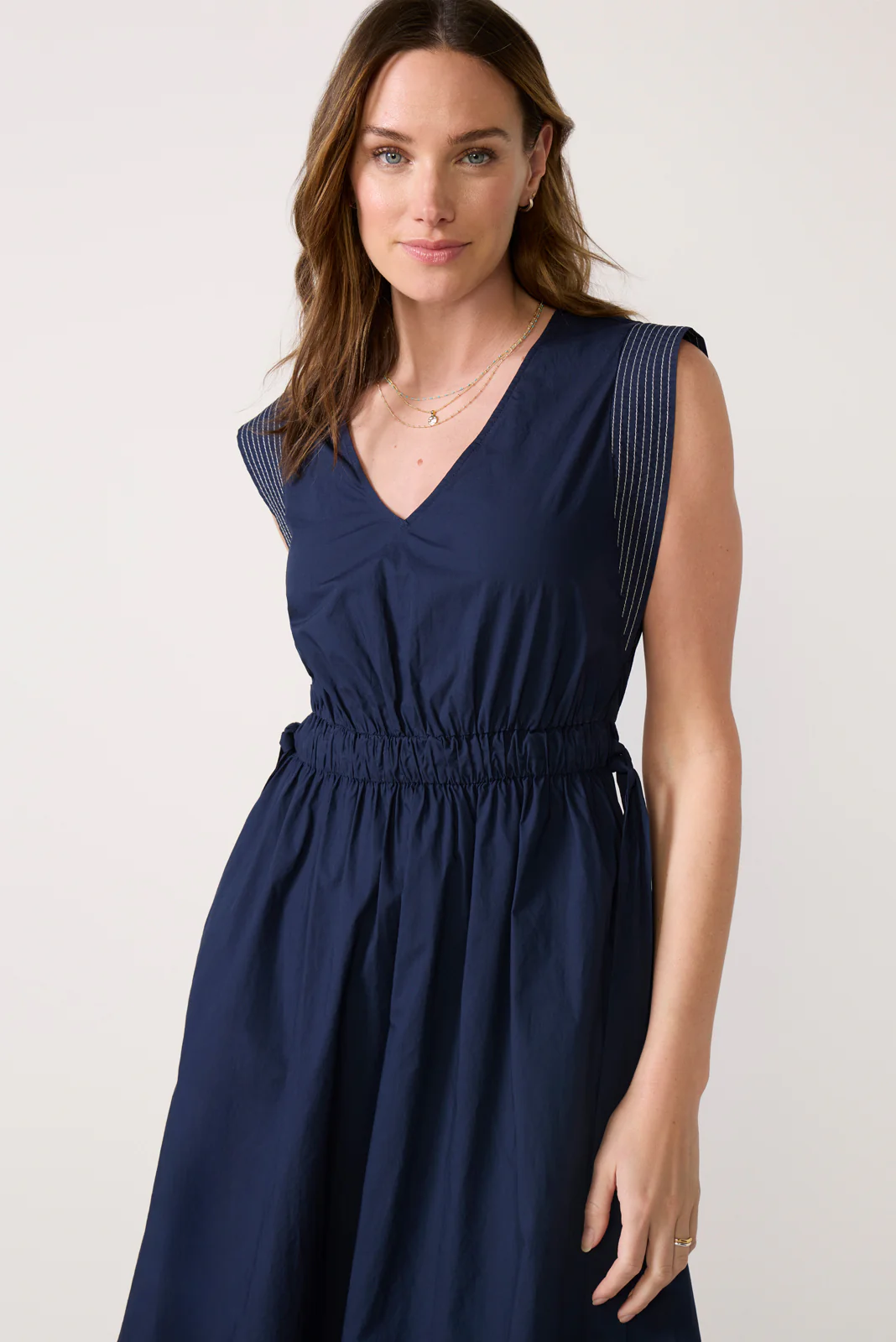 Whitley Contrast Stitch Midi Dress - Image 2